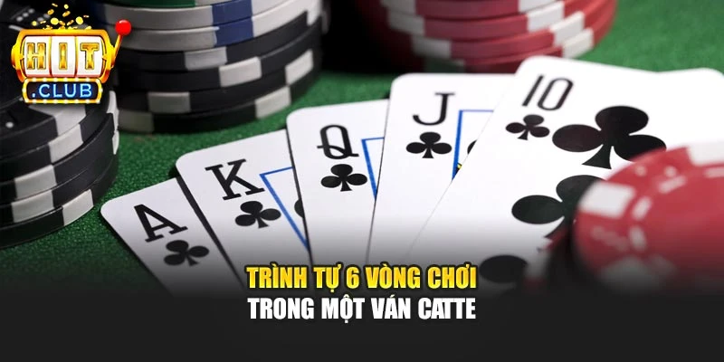 Trình tự 6 vòng chơi trong một ván Catte